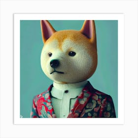 Dog In A Suit Art Print