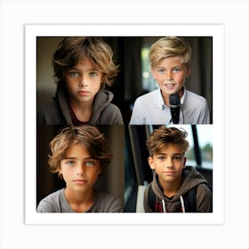 Portrait Of Boys Art Print