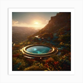 Pool In The Mountains Art Print