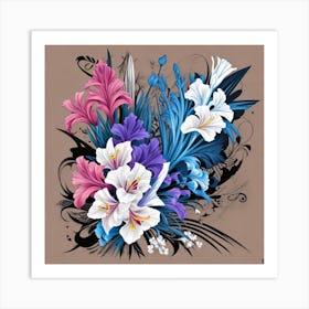 Flowers In A Vase 23 Art Print