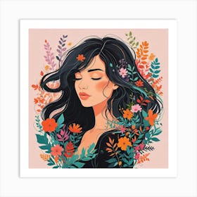 Into The Garden Ai Art Wall Art Design Illustration (44) Art Print