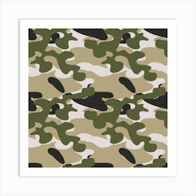 Camouflage Pattern Art Print