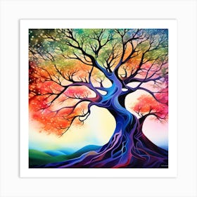 Abstract tree Art Print