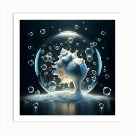 Sea Shell In A Bubble 1 Art Print