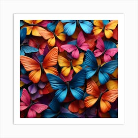 Colorful Butterflies 21 Art Print