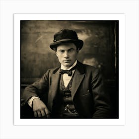 Portrait Of A Man In A Hat Art Print