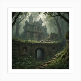 Castle In The Forest 5 Art Print