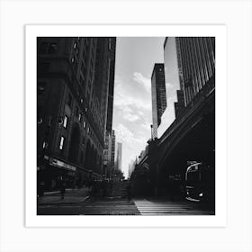 Black And White Cityscape Art Print