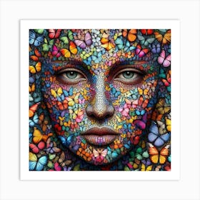 Butterfly Face Art Print