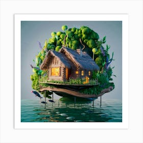 House On An Island Art Print