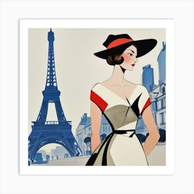 French woman in Paris 6 Art Print