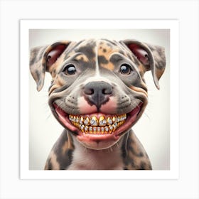 Dog With Gold Teeth Art Print