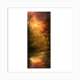 Sunset In The Forest 11 Art Print