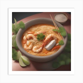 Exploring Malaysian Flavors with Sarawak Laksa Art Print