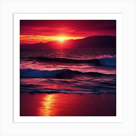 Sunset Over The Ocean 95 Art Print