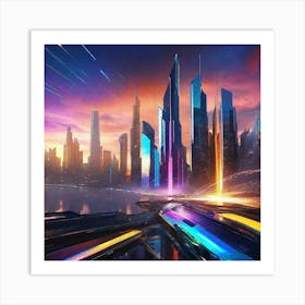 Futuristic Cityscape 78 Art Print