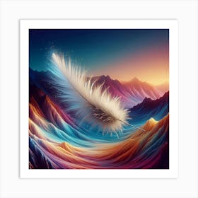 Feather In The Wind Art Print