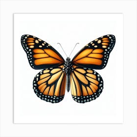 Butterfly of Danaus plexippus 2 Art Print