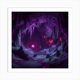 Corrupted Dark Cave Art Print