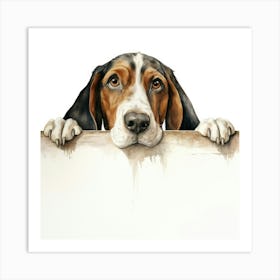 Treeing Walker Coonhound Dog Art Print