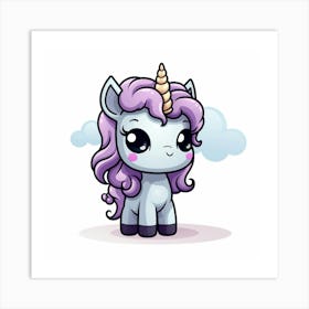 Kawaii Unicorn 37 Art Print