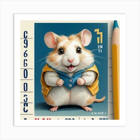 Hamster Calendar 1 Art Print