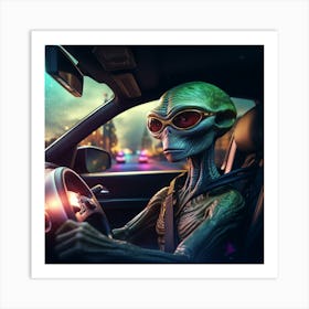 Alien Car 7 1 Art Print