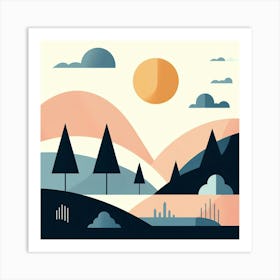 Landscape With Trees 5 Art Print