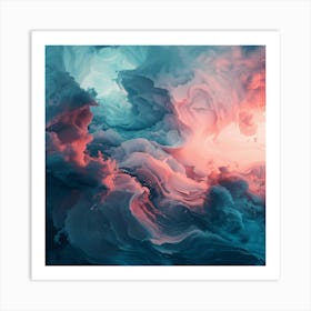 Clouds Abstract Painting 3 Art Print