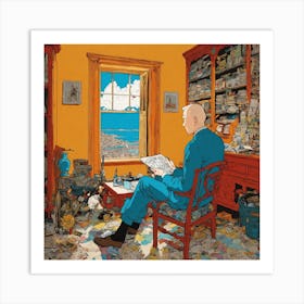 Man Reading A Book 1 Art Print