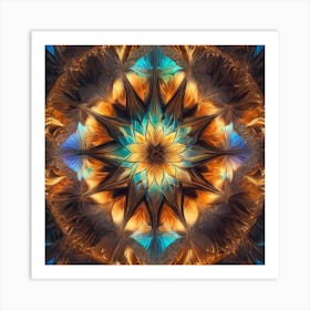 Abstract Flower Mandala Art Print