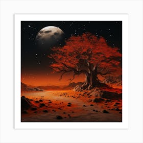 Tree In The Desert Art Print