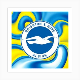 Brighton and Hove Albion Logo Wall Art 15 Art Print