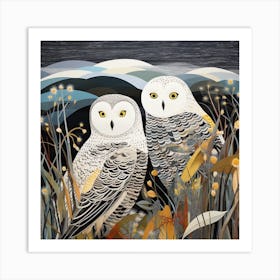 Bird In Nature Snowy Owl 4 Art Print