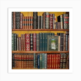 Bookshelves Books Library Bookshelf Bookshop Art Print