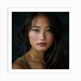 Portrait Of Asian Woman Art Print