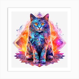 Cat In Space Art Print