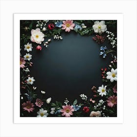 Frame Of Flowers 1 Art Print