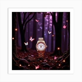 Butterfly Watch In The Forest Art Print