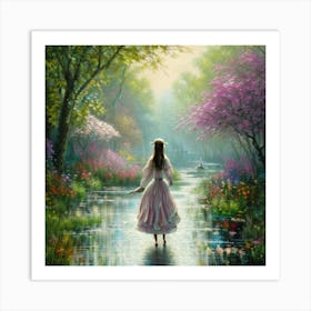 Girl In A Park Art Print