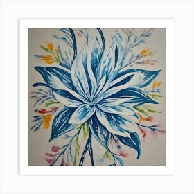 Blue Flower 1 Art Print