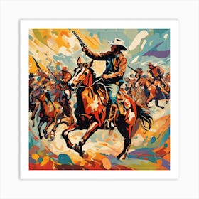 Cowboy Painting Art Print