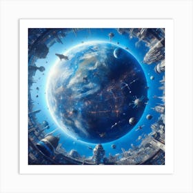 Earth In Space 2 Art Print