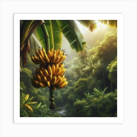 Bananas In The Jungle Art Print