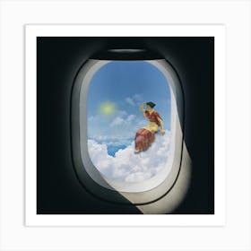 Flying Moments Square Art Print
