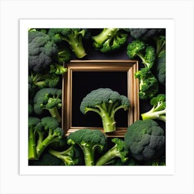 Broccoli In A Frame 4 Art Print