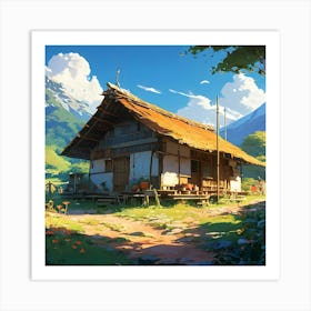 House In The Mountains Art Print