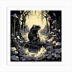 Frog In The Forest 1 Art Print