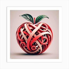 3d Apple Art Art Print