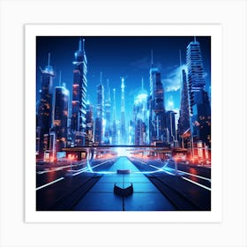 Futuristic City 44 Art Print